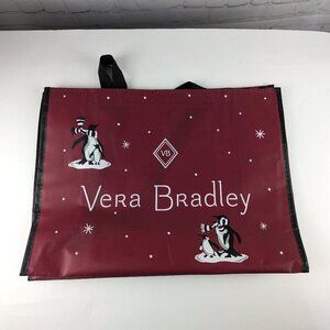 Vera Bradley Holiday Penguins Reusable Shopping Bag/Tote